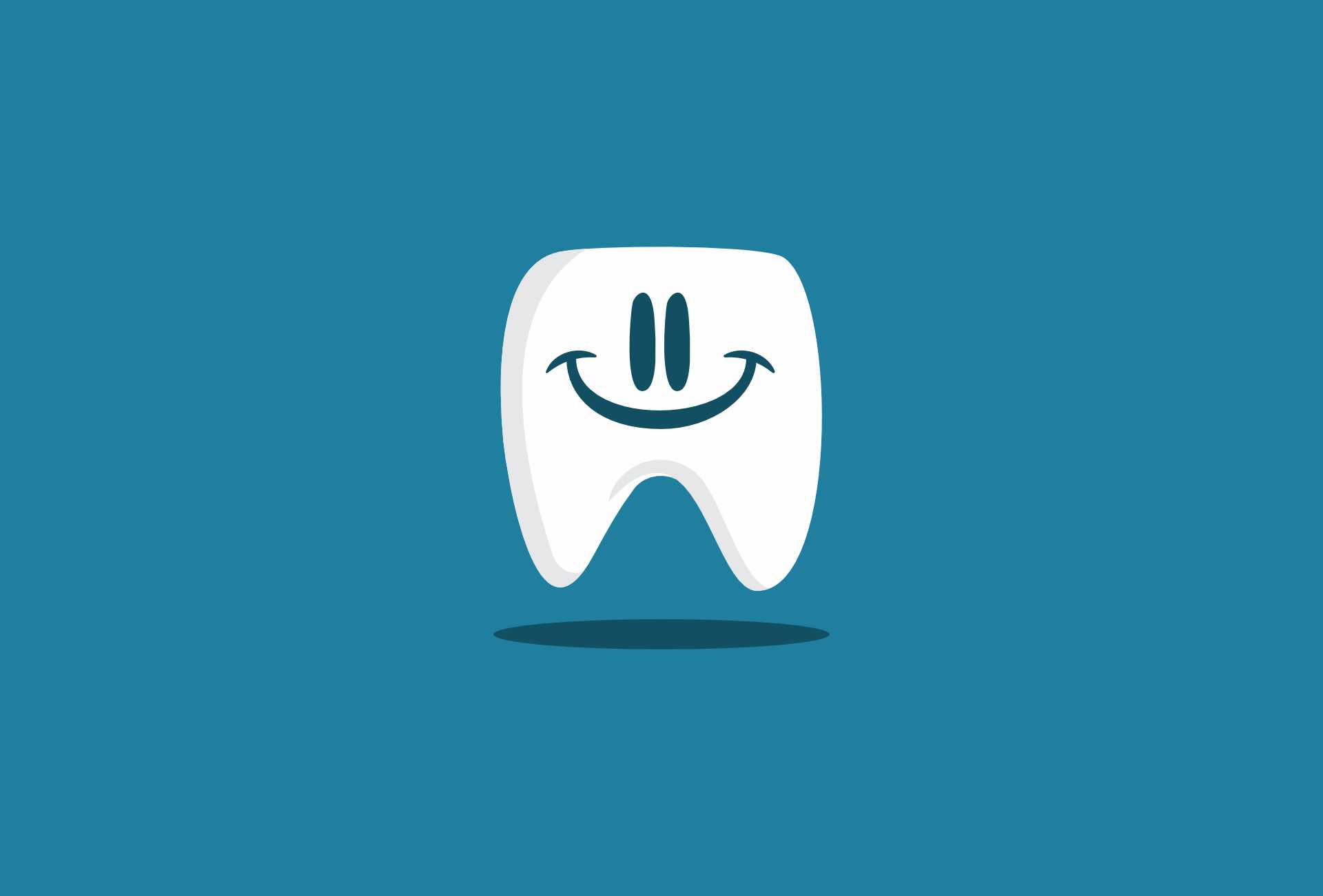 The McKechnie Dental happy-tooth logo mark on a soft blue background